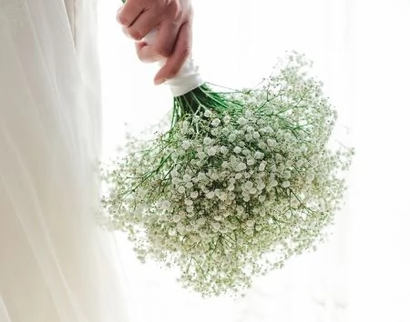 buket bunga pengantin baby breath